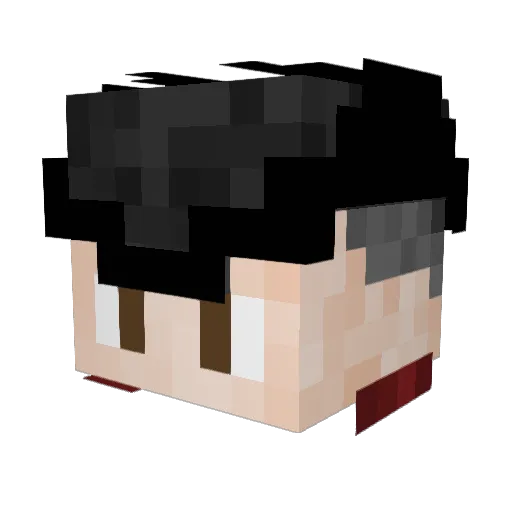 BandaUwU Minecraft avatar head, 3D render
