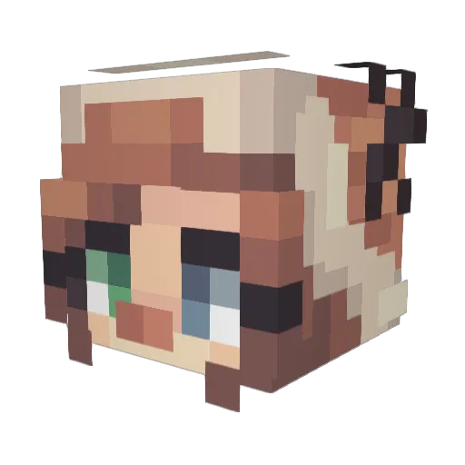 Bandage Minecraft avatar head, 3D render