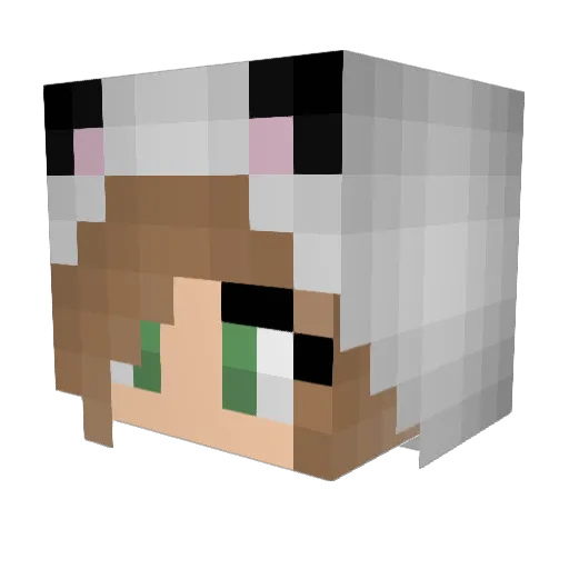 Bandagreen Minecraft avatar head, 3D render