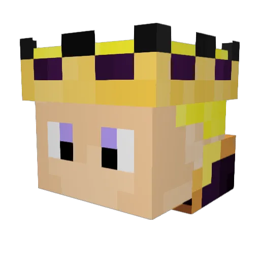 Bandanafied Minecraft avatar head, 3D render