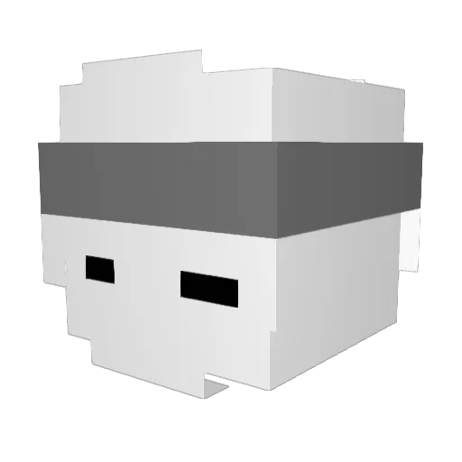 Bandeqq Minecraft avatar head, 3D render