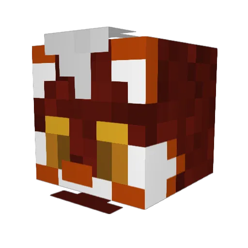 Bander124 Minecraft avatar head, 3D render