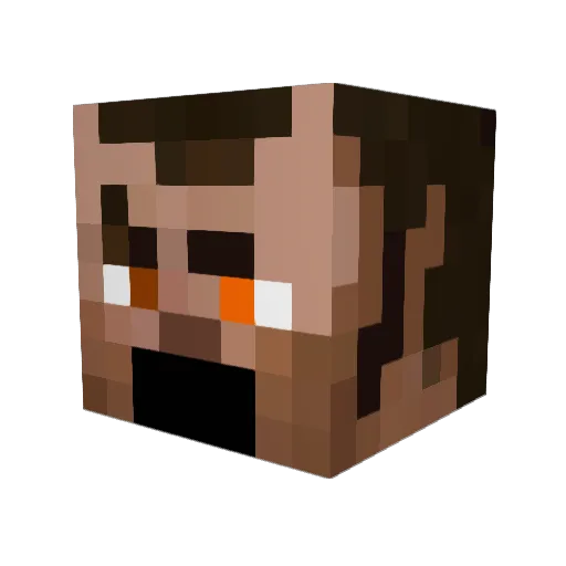 Bandersson Minecraft avatar head, 3D render