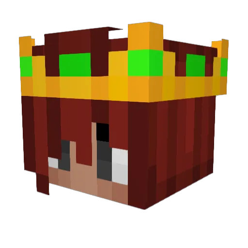 BandexSinPito Minecraft avatar head, 3D render