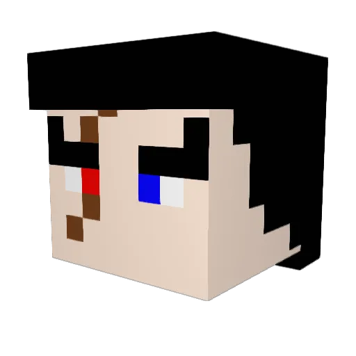 Bandface Minecraft avatar head, 3D render