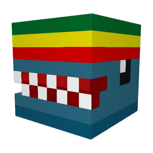 BandiXo Minecraft avatar head, 3D render