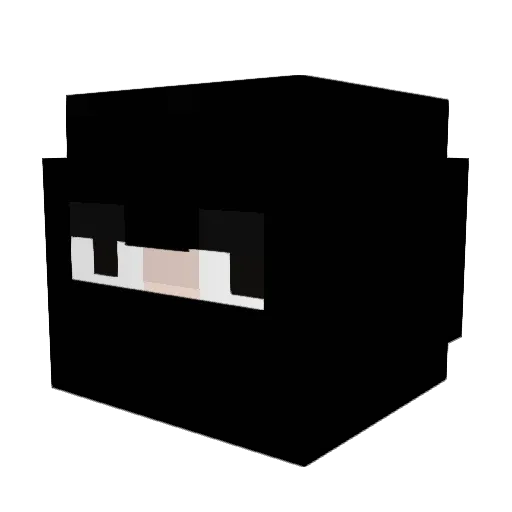 Bandidage Minecraft avatar head, 3D render