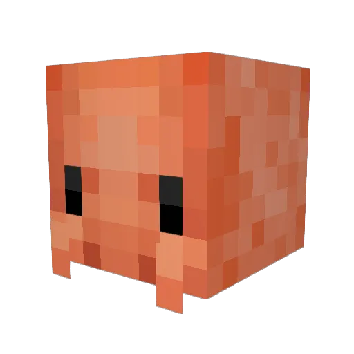 Bandika09 Minecraft avatar head, 3D render