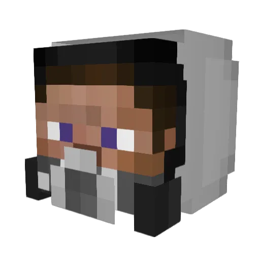 Bandirpvp Minecraft avatar head, 3D render