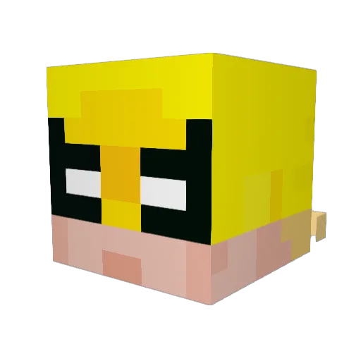 Bandit278 Minecraft avatar head, 3D render