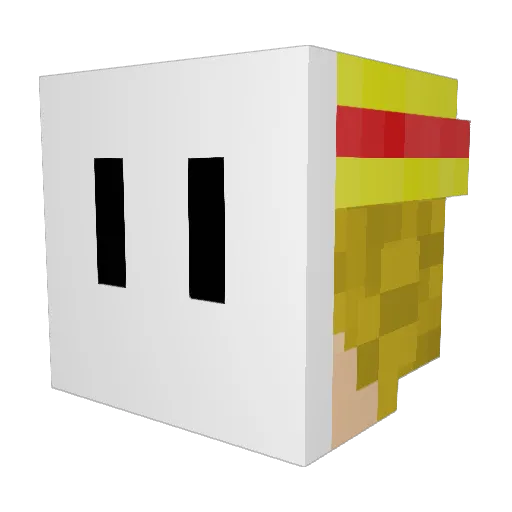 Bandit300 Minecraft avatar head, 3D render