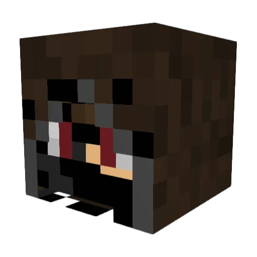 Bandit6492 Minecraft avatar head, 3D render