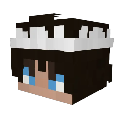 BanditUnknown Minecraft avatar head, 3D render