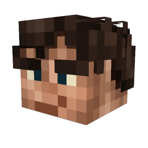 Bandit_71 Minecraft avatar head, 3D render