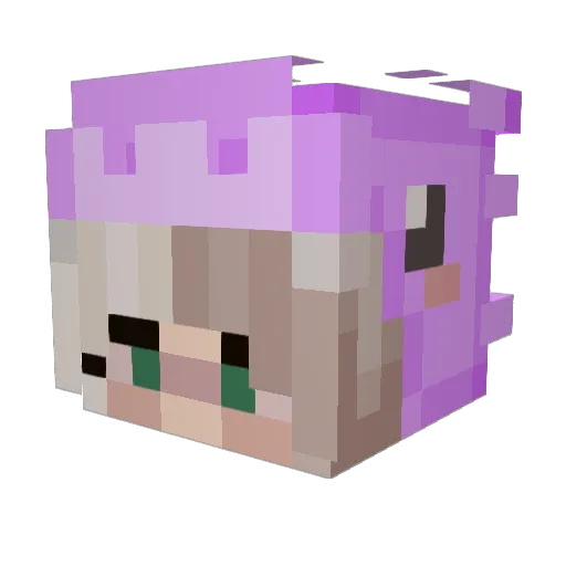 BanditoSia Minecraft avatar head, 3D render