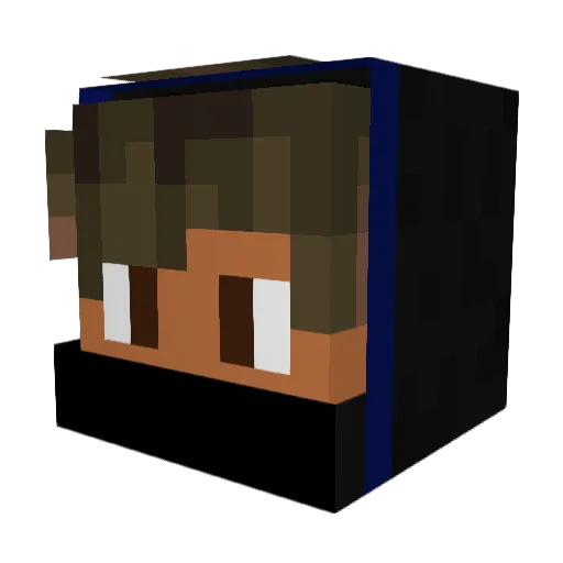 Bandiza_ Minecraft avatar head, 3D render