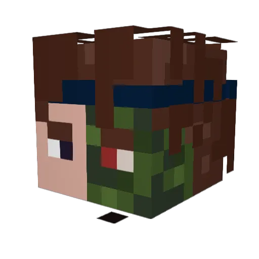 BandoXO Minecraft avatar head, 3D render
