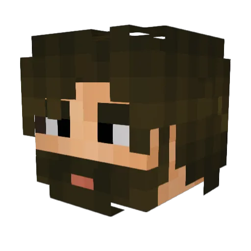 Bandojin Minecraft avatar head, 3D render