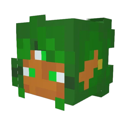 Bandrewsans Minecraft avatar head, 3D render