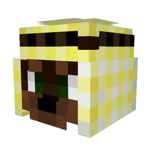 BandsZera Minecraft avatar head, 3D render