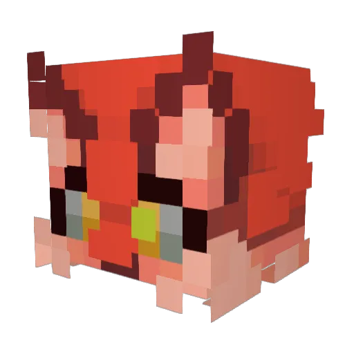 Baneey Minecraft avatar head, 3D render