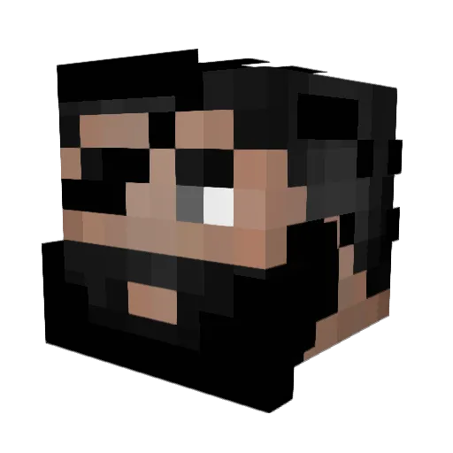 Banerey Minecraft avatar head, 3D render