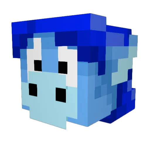 Banfish Minecraft avatar head, 3D render