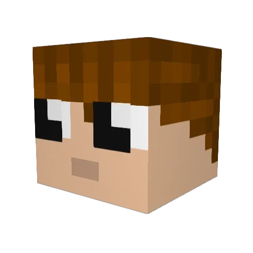 Banfrid Minecraft avatar head, 3D render