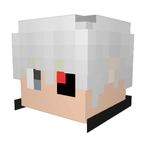 BanfzkPC Minecraft avatar head, 3D render