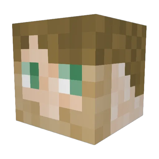 BangBabyBang Minecraft avatar head, 3D render