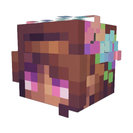 BangBlock321 Minecraft avatar head, 3D render