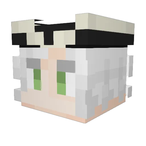BangGeon Minecraft avatar head, 3D render