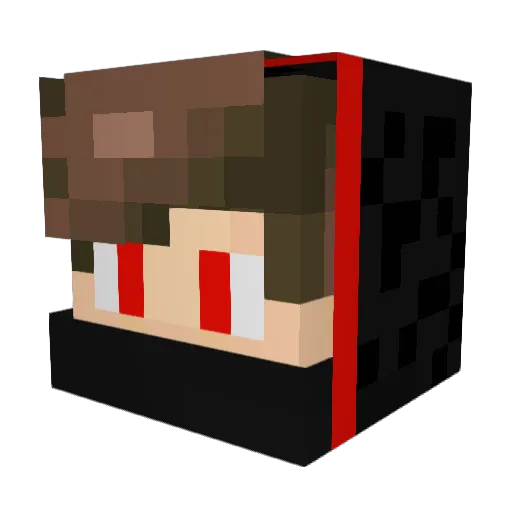 BangHwang Minecraft avatar head, 3D render