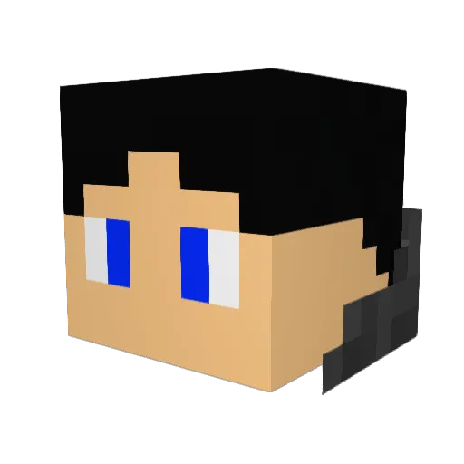 BangJon Minecraft avatar head, 3D render