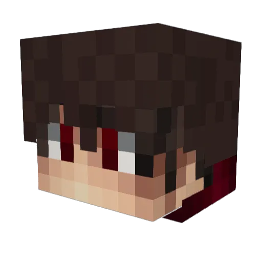BangShui Minecraft avatar head, 3D render