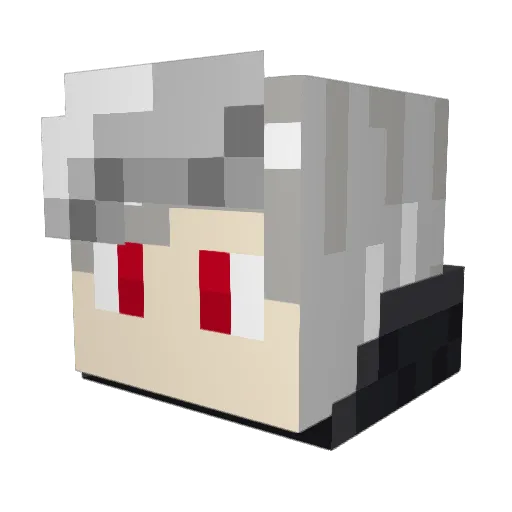 BangTopper Minecraft avatar head, 3D render