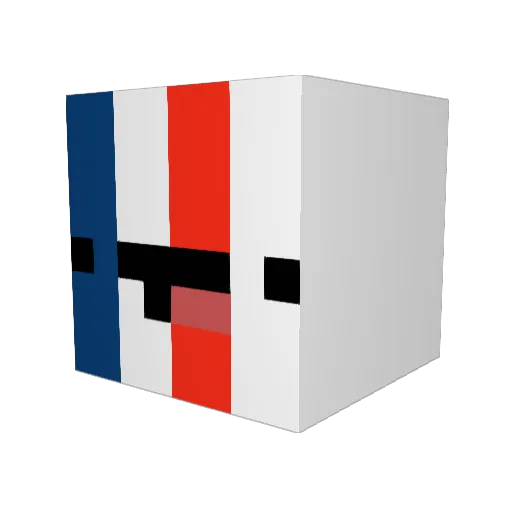 Bang_Bro Minecraft avatar head, 3D render