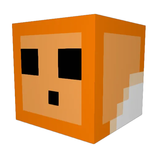 BangerComedy Minecraft avatar head, 3D render