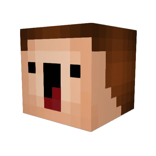 Bangmar Minecraft avatar head, 3D render