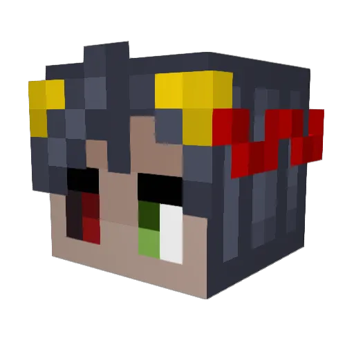 Bangmeman Minecraft avatar head, 3D render