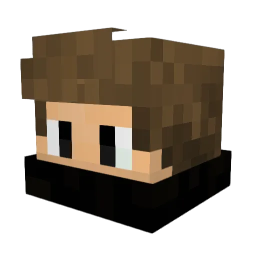 BangsonHD Minecraft avatar head, 3D render