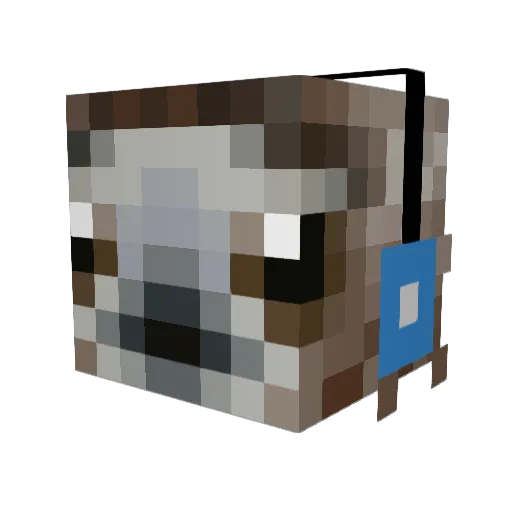 Bangsplat Minecraft avatar head, 3D render