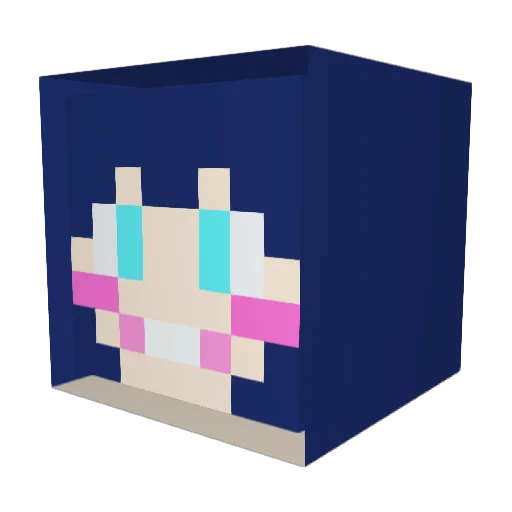 Bangwooli Minecraft avatar head, 3D render