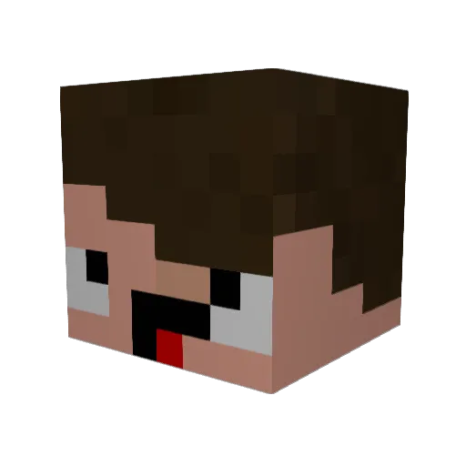 BanhCuonTom Minecraft avatar head, 3D render