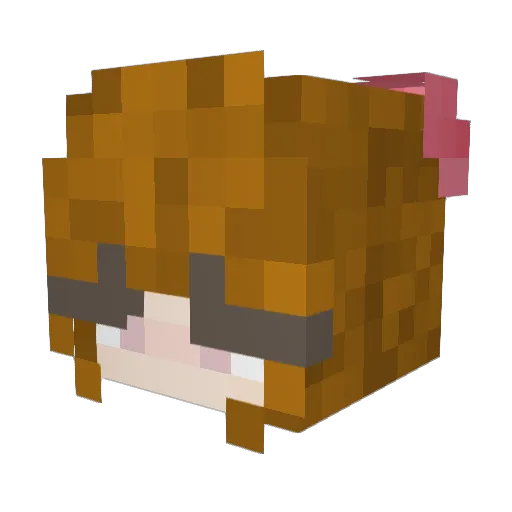 Banhni Minecraft avatar head, 3D render
