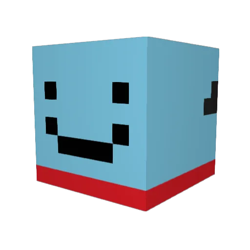 Banhom Minecraft avatar head, 3D render