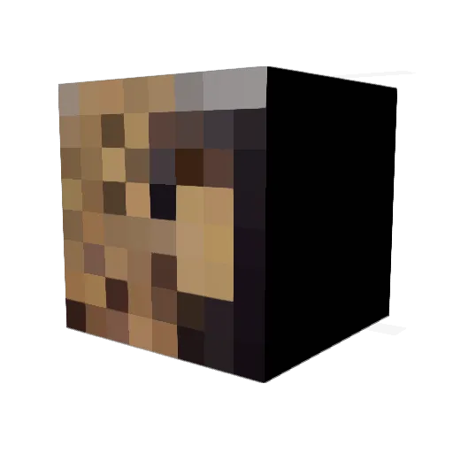 Baniico Minecraft avatar head, 3D render