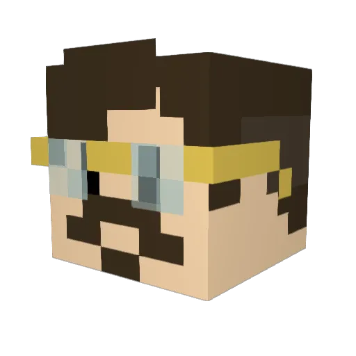 BanishedEcho Minecraft avatar head, 3D render