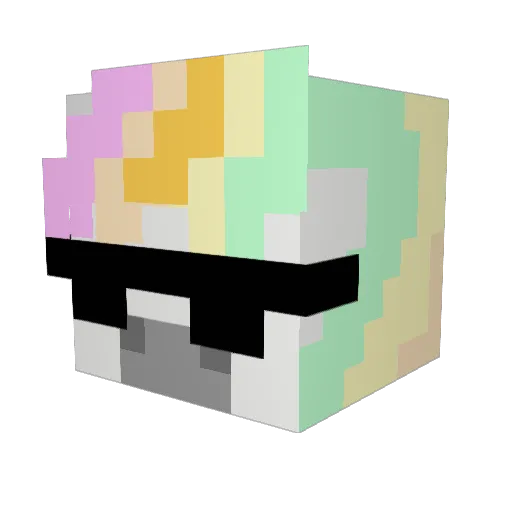 Banishedknife Minecraft avatar head, 3D render