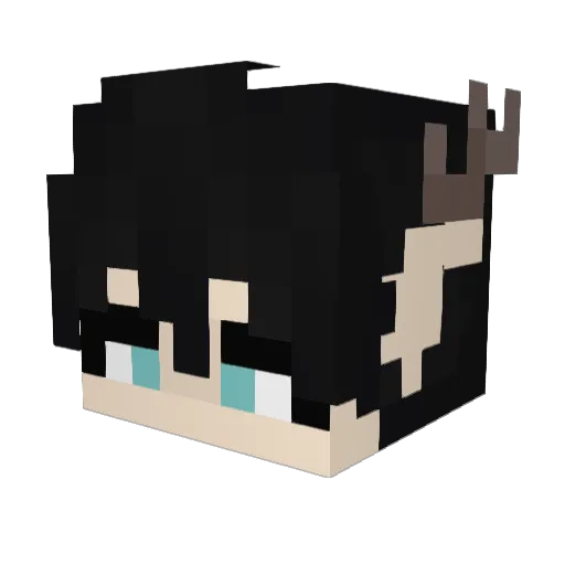 Banitsu Minecraft avatar head, 3D render